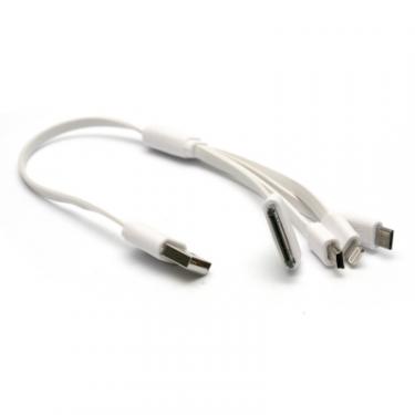 Дата кабель PowerPlant USB 2.0 AM to Lightning + Micro 5P + Mini 5P + App Фото 1