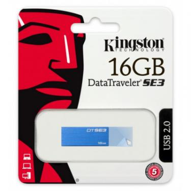 USB флеш накопитель Kingston 16GB DTSE3 Metalic Blue USB 2.0 Фото 2