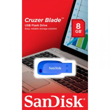 USB флеш накопитель SanDisk 8GB Cruzer Blade Blue Electric USB 2.0 Фото 2