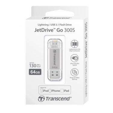 USB флеш накопитель Transcend 64GB JetDrive Go 300 Silver USB 3.1 Фото 4