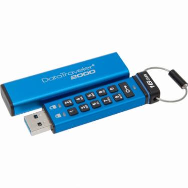 USB флеш накопитель Kingston 64GB DT 2000 Metal Security USB 3.0 Фото