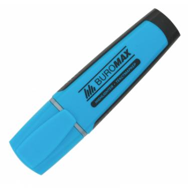 Маркер Buromax highlighter pen, chisel tip, blue Фото