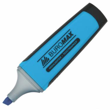 Маркер Buromax highlighter pen, chisel tip, blue Фото 1
