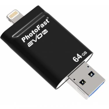 USB флеш накопитель PhotoFast 64GB i-Flashdrive EVO Plus Black USB3.0-microUSB/L Фото 4
