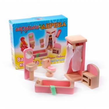 Игровой набор Мир деревянных игрушек Мебель для кукол Ванная комната Фото 1