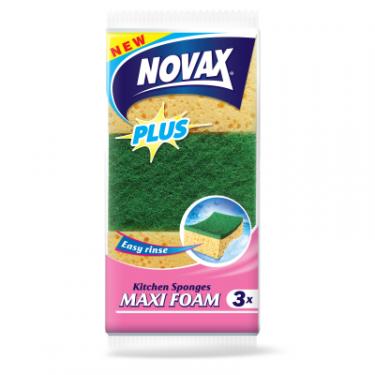 Губки кухонные Novax Maxi Foam Plus 3 шт Фото