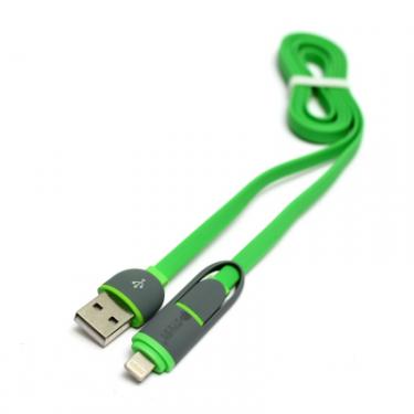 Дата кабель PowerPlant USB 2.0 AM to Lightning + Micro 5P 1.0m Фото