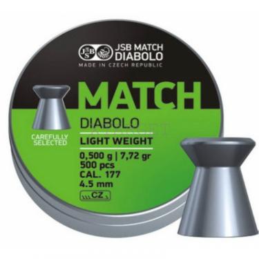 Пульки JSB Match Diabolo light 4.49мм, 0.475г (500шт) Фото