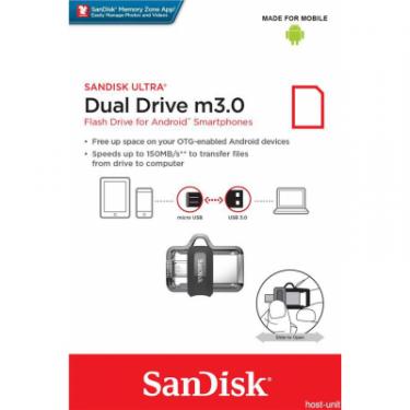 USB флеш накопитель SanDisk 64GB Ultra Dual Black USB 3.0 OTG Фото 6