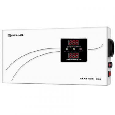 Стабилизатор REAL-EL STAB SLIM-500, white Фото