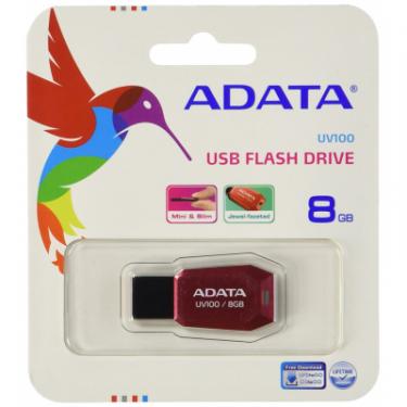 USB флеш накопитель ADATA 8GB DashDrive UV100 Red USB 2.0 Фото 3