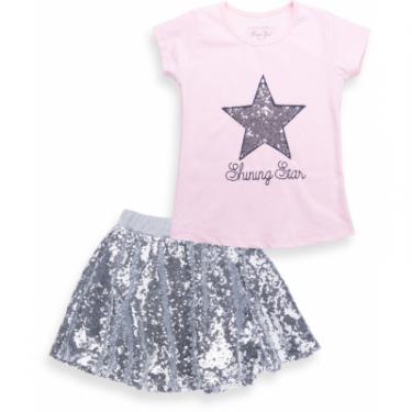 Набор детской одежды Breeze футболка со звездой и юбка в пайетках Фото