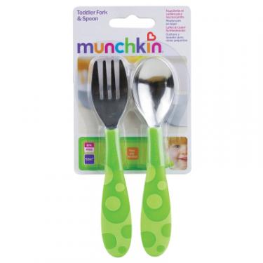 Набор детской посуды Munchkin Ложка + вилка зелені Фото 3