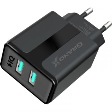 Зарядное устройство Grand-X CH-15UMB (5V/2,1A + DC cable 2,4А USB -> Micro USB Фото 3