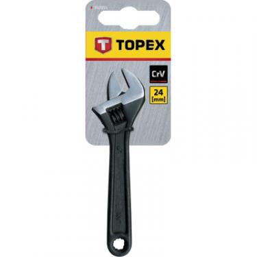 Ключ Topex разводной 150 мм диапазон 0 — 24 мм Фото 1