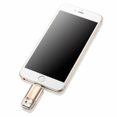 USB флеш накопитель Apacer 16GB AH190 Gold USB 3.1/Lightning Фото 4