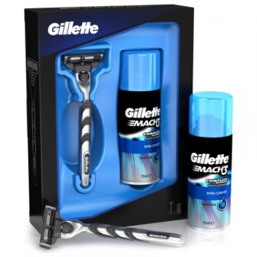 Набор для бритья Gillette станок Mach3 и гель для бритья Extra Comfort 75 мл Фото