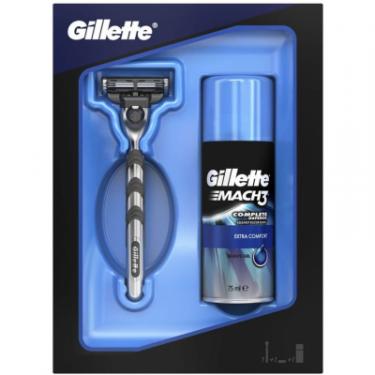 Набор для бритья Gillette станок Mach3 и гель для бритья Extra Comfort 75 мл Фото 1