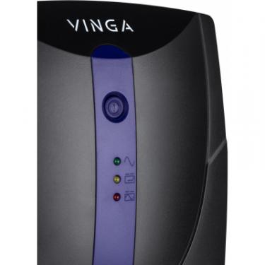 Источник бесперебойного питания Vinga LED 600VA plastic case with USB Фото 2