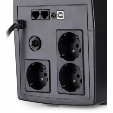 Источник бесперебойного питания Vinga LED 1500VA plastic case with USB Фото 7