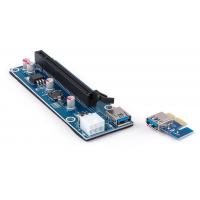 Райзер Vinga PCI-E x1 to 16x 60cm USB 3.0 Cable SATA to 6Pin Po Фото 1
