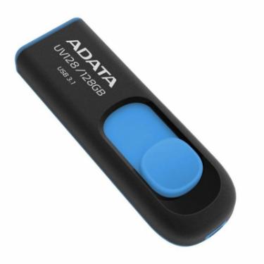 USB флеш накопитель ADATA 128GB UV128 Black/Blue USB 3.1 Фото 2