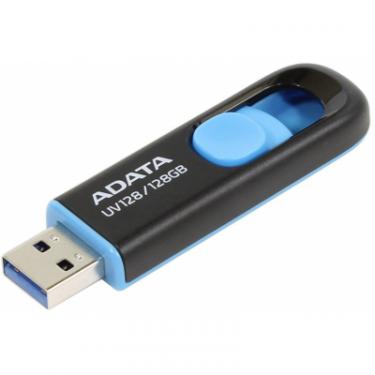 USB флеш накопитель ADATA 128GB UV128 Black/Blue USB 3.1 Фото 5