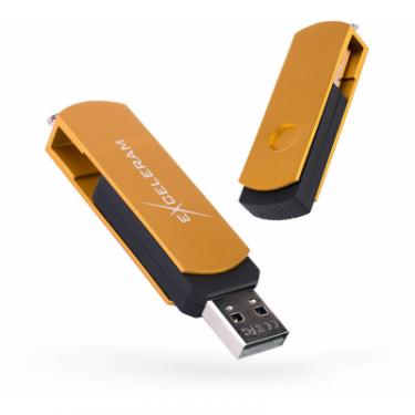 USB флеш накопитель eXceleram 64GB P2 Series Gold/Black USB 2.0 Фото