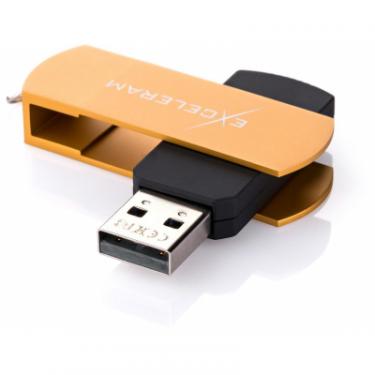 USB флеш накопитель eXceleram 64GB P2 Series Gold/Black USB 2.0 Фото 1