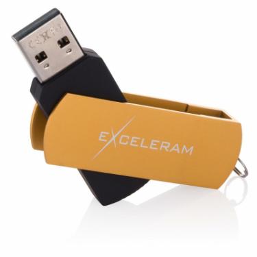 USB флеш накопитель eXceleram 64GB P2 Series Gold/Black USB 2.0 Фото 2