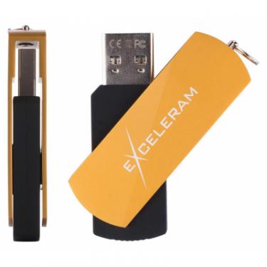 USB флеш накопитель eXceleram 64GB P2 Series Gold/Black USB 2.0 Фото 3