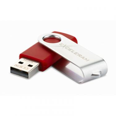 USB флеш накопитель eXceleram 16GB P1 Series Silver/Red USB 2.0 Фото 1