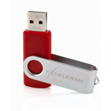 USB флеш накопитель eXceleram 16GB P1 Series Silver/Red USB 2.0 Фото 2