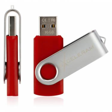 USB флеш накопитель eXceleram 16GB P1 Series Silver/Red USB 2.0 Фото 3