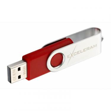 USB флеш накопитель eXceleram 16GB P1 Series Silver/Red USB 2.0 Фото 4
