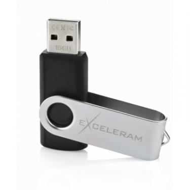 USB флеш накопитель eXceleram 16GB P1 Series Silver/Black USB 2.0 Фото 2