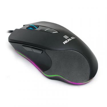 Мышка REAL-EL RM-780 Gaming RGB, black-grey Фото 2