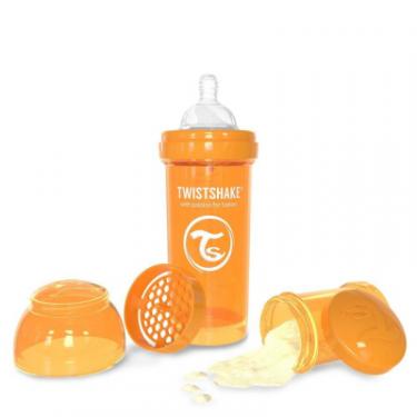 Бутылочка для кормления Twistshake антиколиковая 260 мл, оранжевая Фото 1