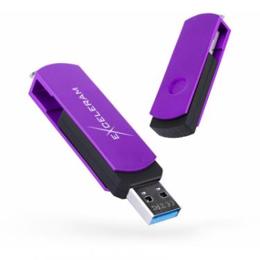 USB флеш накопитель eXceleram 64GB P2 Series Grape/Black USB 3.1 Gen 1 Фото
