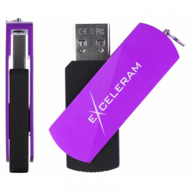 USB флеш накопитель eXceleram 64GB P2 Series Grape/Black USB 3.1 Gen 1 Фото 3
