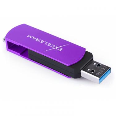USB флеш накопитель eXceleram 64GB P2 Series Grape/Black USB 3.1 Gen 1 Фото 4