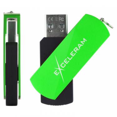 USB флеш накопитель eXceleram 32GB P2 Series Green/Black USB 2.0 Фото 3
