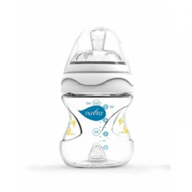 Бутылочка для кормления Nuvita Mimic 150 мл 0м+ антиколиковая, белая Фото
