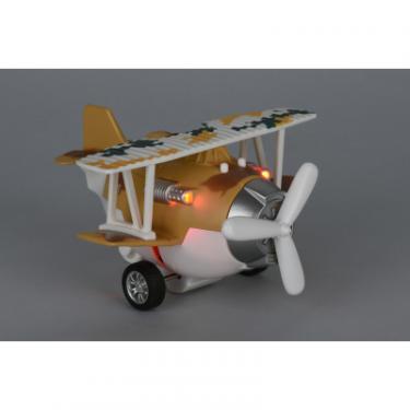 Спецтехника Same Toy Самолет металический инерционный Aircraft коричнев Фото 1