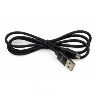 Дата кабель Vinga USB 2.0 AM to Micro 5P 1m nylon black Фото 2