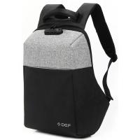 Рюкзак для ноутбука DEF 15.6" DW-01 anti-theft black-gray Фото