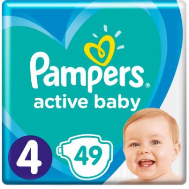Подгузники Pampers Active Baby Maxi Розмір 4 (9-14 кг), 49 шт. Фото 3