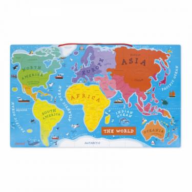 Развивающая игрушка Janod Магнитная карта мира англ.язык Фото 2