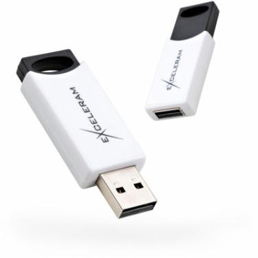 USB флеш накопитель eXceleram 16GB H2 Series White/Black USB 2.0 Фото