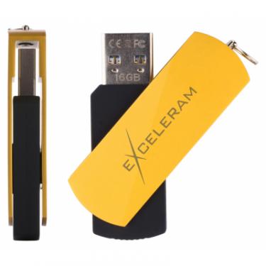 USB флеш накопитель eXceleram 16GB P2 Series Yellow2/Black USB 3.1 Gen 1 Фото 3
